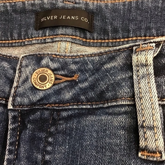 Silver Jeans 32 (12) Boyfriend Jeans Released Hem Frayed Mid Rise Stretch - Picture 7 of 11